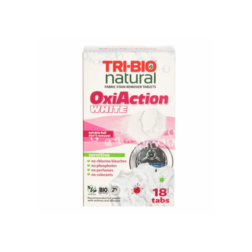 TRI-BIO LAUNDRY TABLETS OXY-ACTIOON WHITE, 18