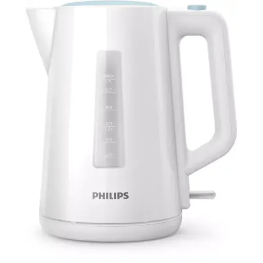 PHILIPS tējkanna 1.7 l, balts/zils