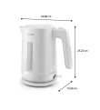 Jaunums! PHILIPS 3000. sērijas Basic tējkanna, 1.7L, balta