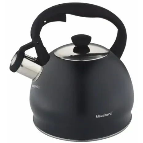 Klausberg Tējkanna, tradicionālā, tērauda, 2l, melna, KB 7428