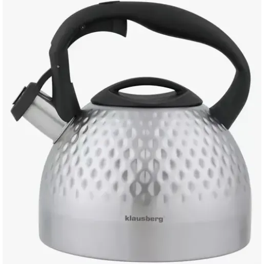 Klausberg Tējkanna ar svilpi, 3l, tērauda krāsa, KB 7642