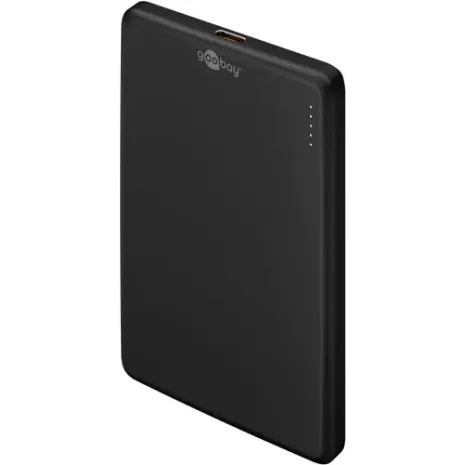 Goobay Magnetic Wireless Power Bank, 5000 mAh, USB-C, Black (70182)