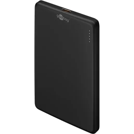 Goobay Magnetic Wireless Power Bank, 5000 mAh, USB-C, Black (70182)