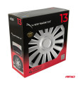 Auto rumbas 4pcs komplekts Luksusa sudraba 13