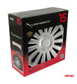 Auto rumbas 4pcs komplekts Luksusa sudrabs 15