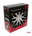 Auto rumbas 4pcs komplekts Dakaras melns & sudrabs 17