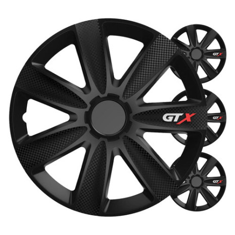 Auto rumbas 4pcs komplekts GTX melnā oglekļa 16