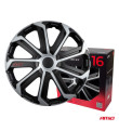 Auto rumbas 4pcs komplekts EVO melns & sudrabs 16