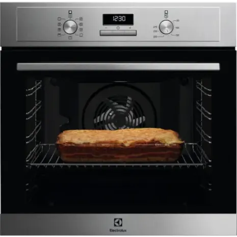 Akcija! Electrolux cepeškrāsns (iebūvējama) 72l, tērauda ar pārklājumu pret pirkstu nospiedumiem