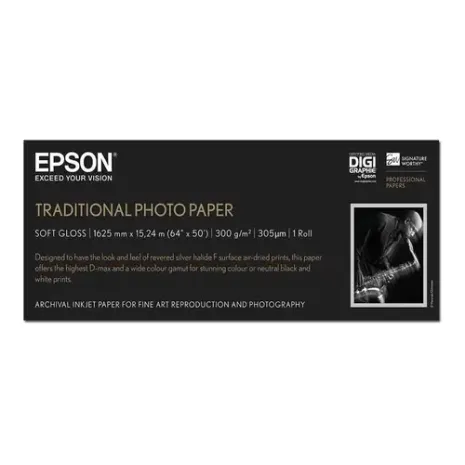 Epson C13S045107, Traditional Photo Paper (64" x 15 m), 300 g/m² 