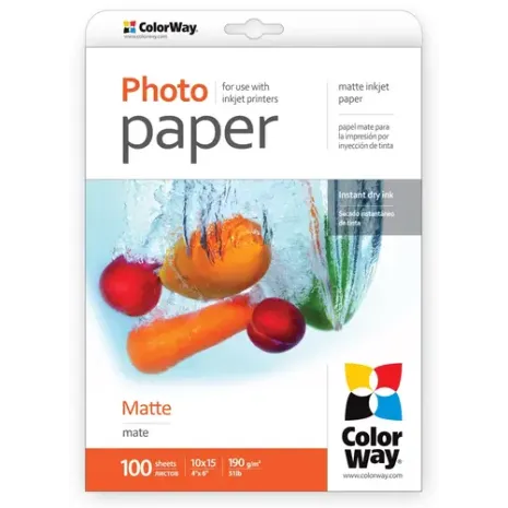 ColorWay 190 g/m², 10x15, Matte Photo Paper