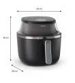 Jaunums! Philips karstā gaisa katls, 1400W, 4.2L, melns