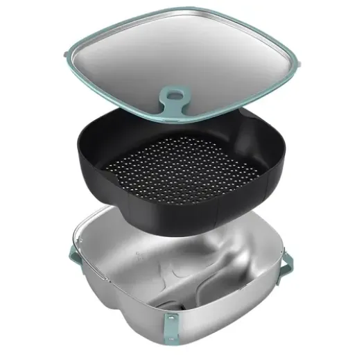 Jaunums! Philips karstā gaisa katla XXL piederums, “2 vienā” tvaicēšanai / cepšanai maisot