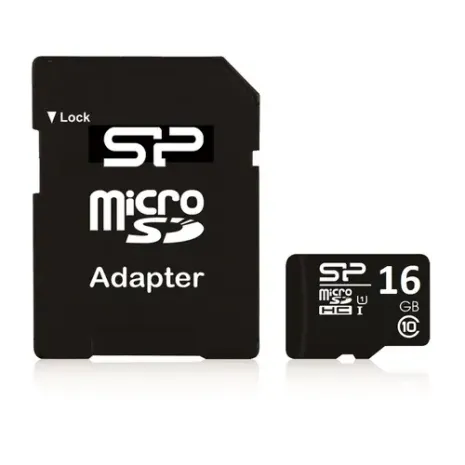 Silicon Power, 16 GB, MicroSDHC, SD adapter