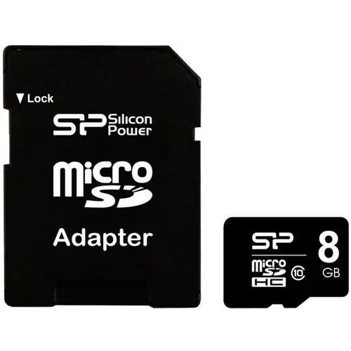 Silicon Power 8 GB MicroSDHC, SD
