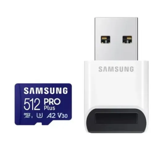 Samsung PRO Plus microSD Card with USB Adapter, 512 GB