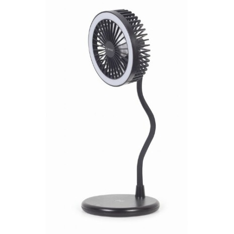 Gembird TA-WPC10-LEDFAN-01 Desktop Fan With Lamp And Wireless Charger