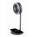 Gembird TA-WPC10-LEDFAN-01 Desktop Fan With Lamp And Wireless Charger