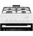 Akcija! Electrolux gāzes plīts ar elektrisko cepeškrāsni, nerūsoša tērauda, 50cm