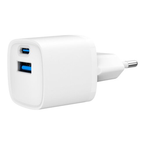 Gembird Fast Charger, USB A+C (TA-UC-PDQC20-W-01)
