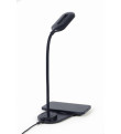 Gembird TA-WPC10-LED-01 Desk lamp with wireless charger, Black