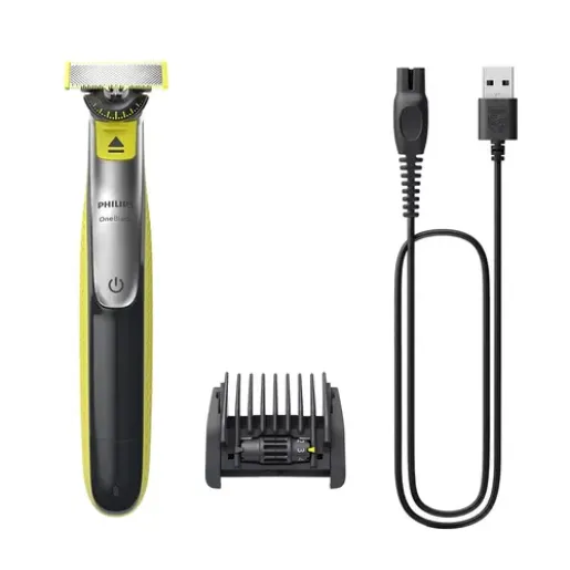 Jaunums! Akcija! PHILIPS OneBlade 360 skuveklis sejai, zaļš un pelēks