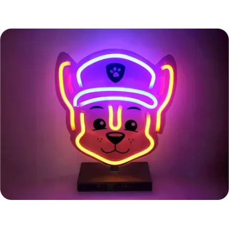 PAW PATROL Led neona lampa uz statīva bērniem, Ķepu patruļa-Chase
