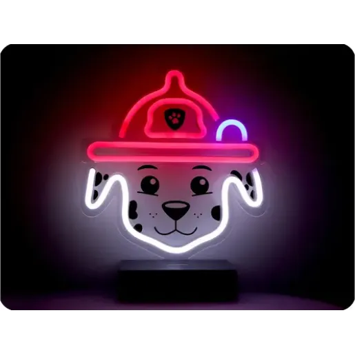 PAW PATROL Led neona lampa uz statīva bērniem, Ķepu patruļa-Marshall