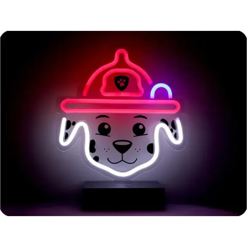 PAW PATROL Led neona lampa uz statīva bērniem, Ķepu patruļa-Marshall