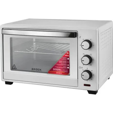 BROCK Cepeškrāsns, balta 30 L, 1600 W