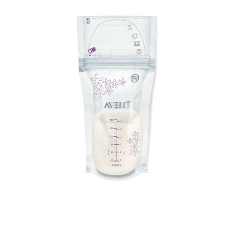 Philips Avent krūts piena uzglabāšanas maisiņi 180ml/25 gab.