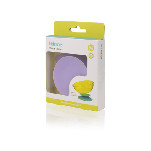Akcija! Kidsme Stay-in-Place paliktnis-turētājs ar piesūcekni bļodiņām, pudelītēm un krūzītēm, Lavender