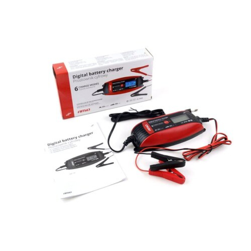 AMiO Akumulatora digitālais lādētājs 6V/12V - 2A/4A - DVL DBC-4A