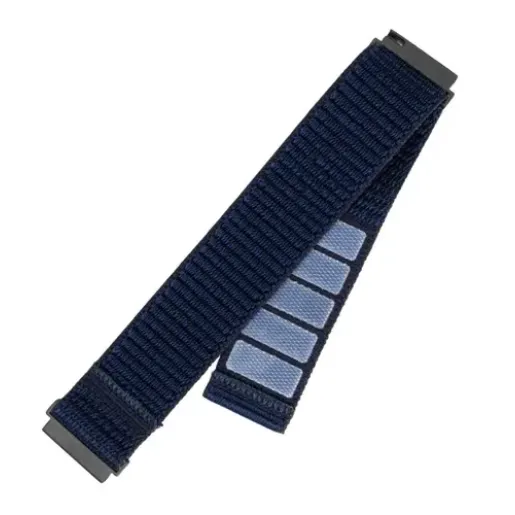 Fixed, Sporty Strap with Quick Release 20mm for Smartwatch, 160-210 mm, Dark Blue, Nylon (FIXNST2-20MM-DBL)