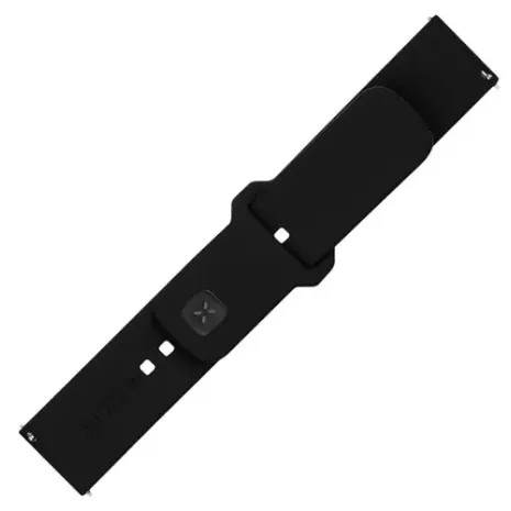 Fixed, Sporty Strap Set with Quick Release 22mm for smartwatch, 160-235 mm, Black, Silicone (FIXSST2-22MM-BK)