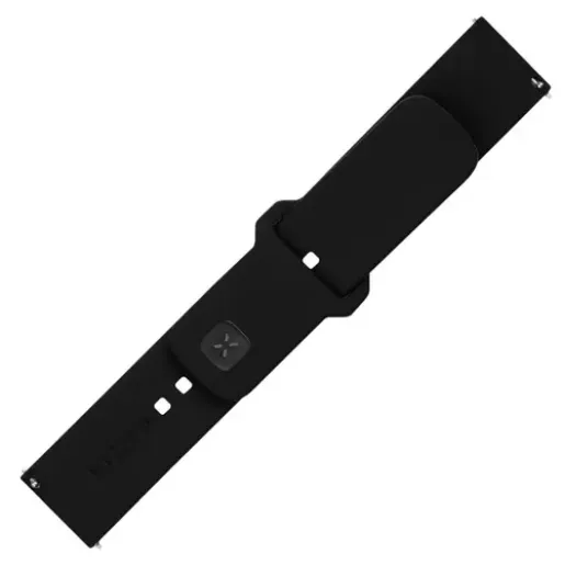 Fixed, Sporty Strap Set with Quick Release 22mm for smartwatch, 160-235 mm, Black, Silicone (FIXSST2-22MM-BK)