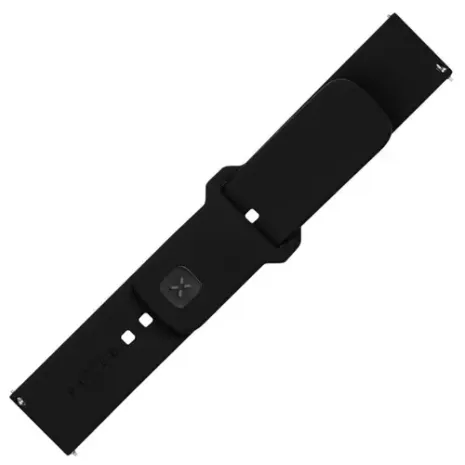 Fixed, Sporty Strap Set with Quick Release 20mm for Smartwatch, 160-235 mm, Black, Silicone (FIXSST2-20MM-BK)