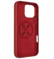 Fixed MagLeather, Back cover, Apple, iPhone 16 Pro Max, Leather, Red (FIXLM-1403-RD)