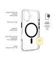 Fixed MagPurity, Back Cover, Apple, iPhone 16, TPU, Clear, Black (FIXPURM-1400-BK)