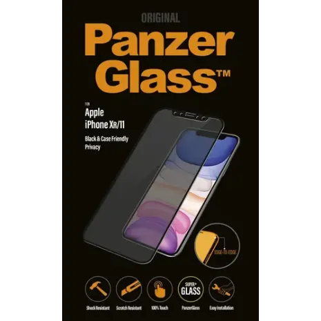 PanzerGlass P2665, Screen protector, Apple, iPhone Xr/11, Tempered glass, Black