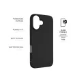 Fixed Story Back Cover, Apple, iPhone 16 Plus, Rubber, Black (FIXST-1401-BK)