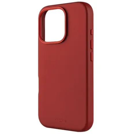 Fixed MagLeather, Back cover, Apple, iPhone 16 Pro, Leather, Red (FIXLM-1402-RD)