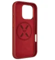 Fixed MagLeather, Back cover, Apple, iPhone 16 Pro, Leather, Red (FIXLM-1402-RD)