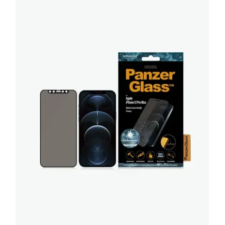 PanzerGlass, Apple, iPhone 12 Pro Max, Glass, Black, Privacy glass (P2712)