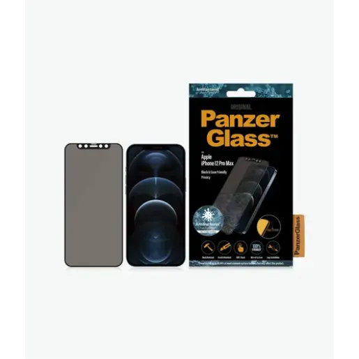 PanzerGlass, Apple, iPhone 12 Pro Max, Glass, Black, Privacy glass (P2712)