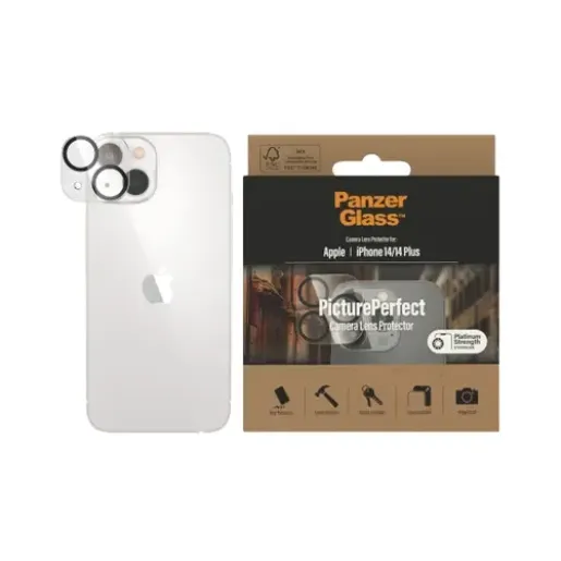 PanzerGlass, Camera Lens Protection, PicturePerfect, Apple, iPhone 14/14 Plus, Glass, Transparent (0399)