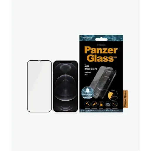 PanzerGlass, Apple For iPhone 12/12 Pro, Glass, Black (2711)
