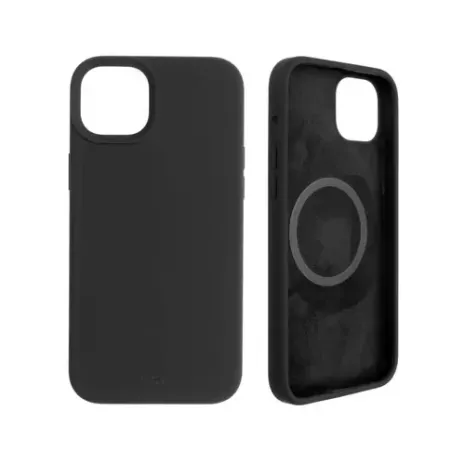 Fixed, MagFlow with MagSafe support, Back cover, Apple, iPhone 14 Plus, Liquid silicon, Black (FIXFLM-929-BK)
