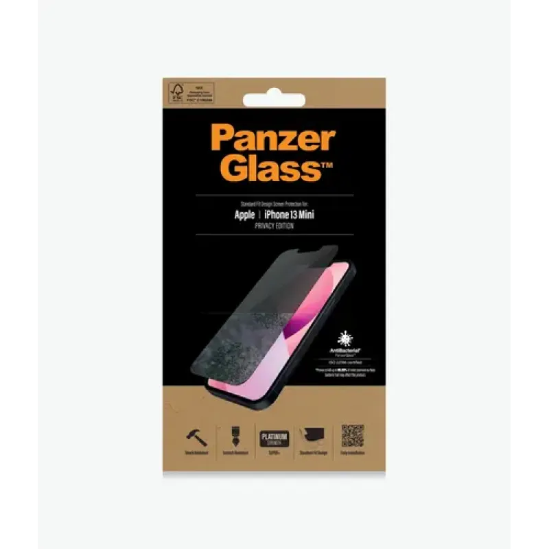 PanzerGlass, Apple, iPhone 13 Mini, Tempered glass, Black (P2741)