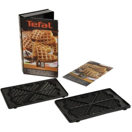 TEFAL XA800612 Heart shape Waffle plates, Black